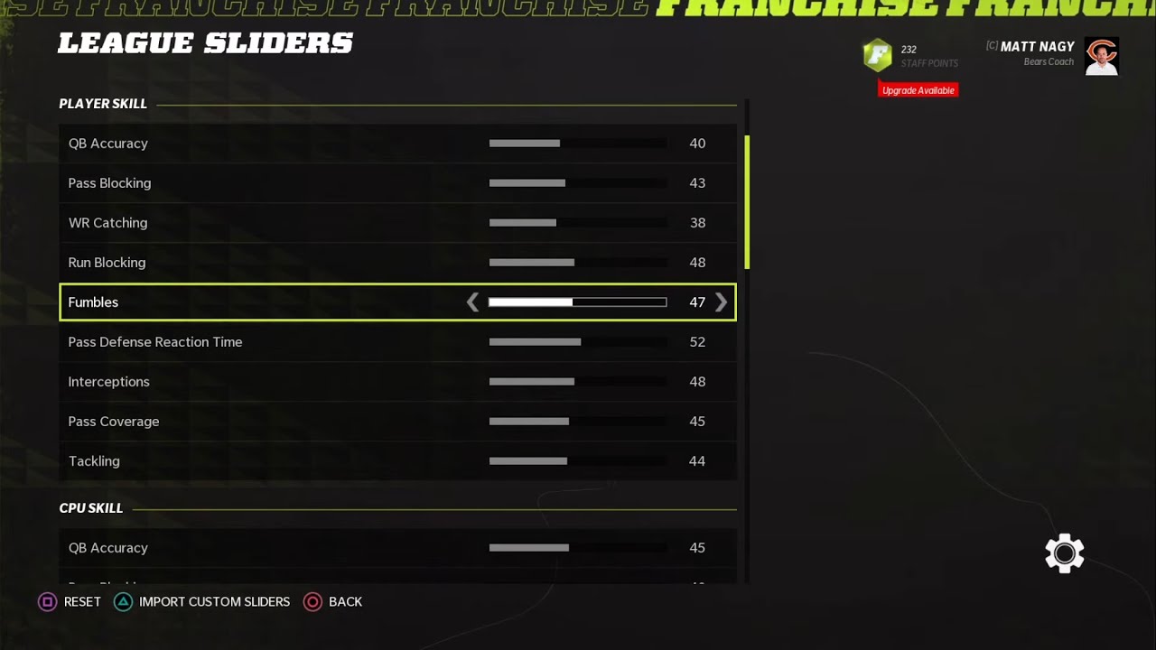 Best Sliders for Realistic Gameplay in Madden 22