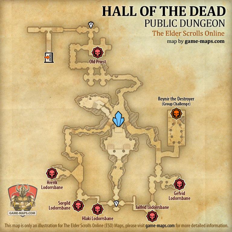 Hall of the Dead in ESO： Skyshards, Bosses & Quest Walkthrough