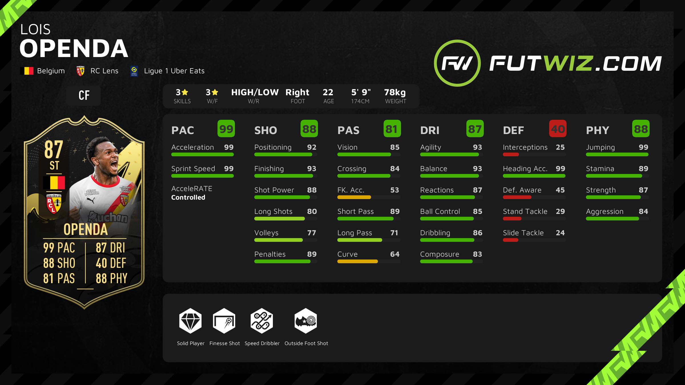 Discover Lois Opendas FIFA 23 Ratings, Stats & In-Game PerformanceOutputFormat :