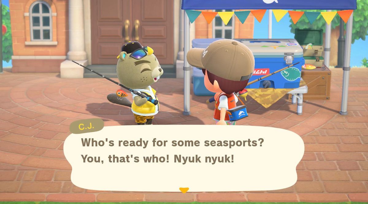Meet C.J.： The Beaver Making Waves in Animal Crossing Fishing Events
