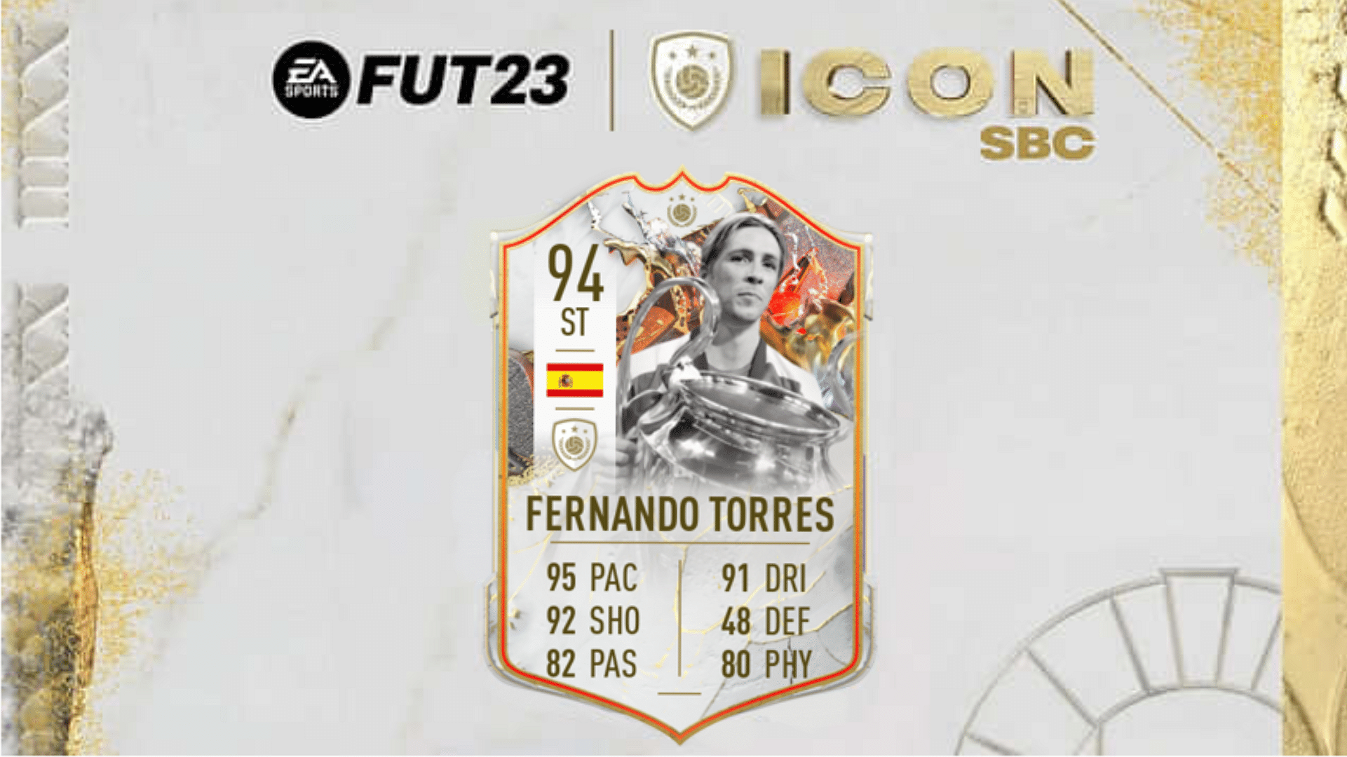 Fernando Torres FIFA 23 Icon: Complete Stats and Rating Overview