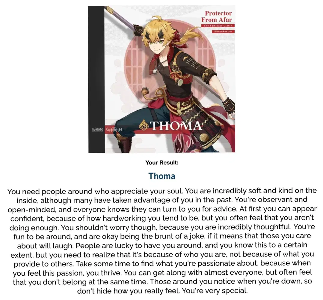 Genshin Kin Test: Discover Which Genshin Impact Character You Are!