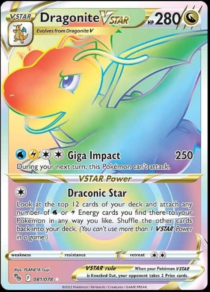 Buy Dragonite V Star Rainbow Rare Card - Best Deals & Fast Shipping