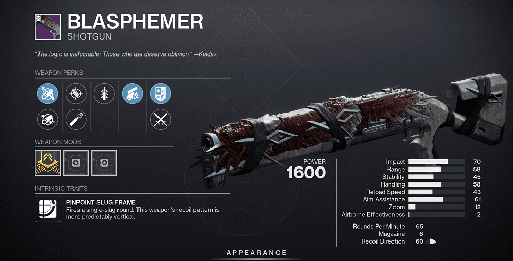 Unlocking the Blasphemer in Destiny 2: Perks, Stats, and Farming Tips