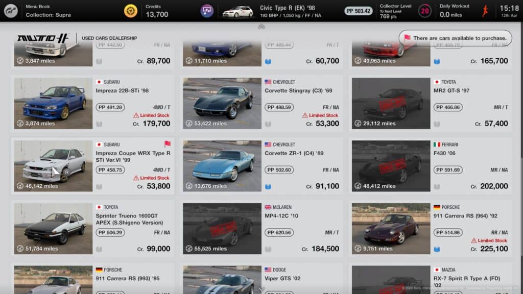 GT7 Used Car Dealer: Best Deals on Classic and Rare Cars