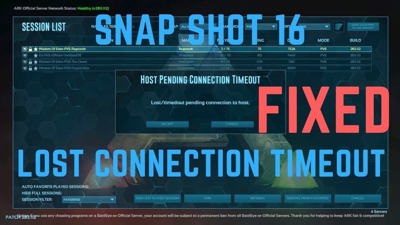 How to Fix Host Pending Connection Timeout Issue in ARK