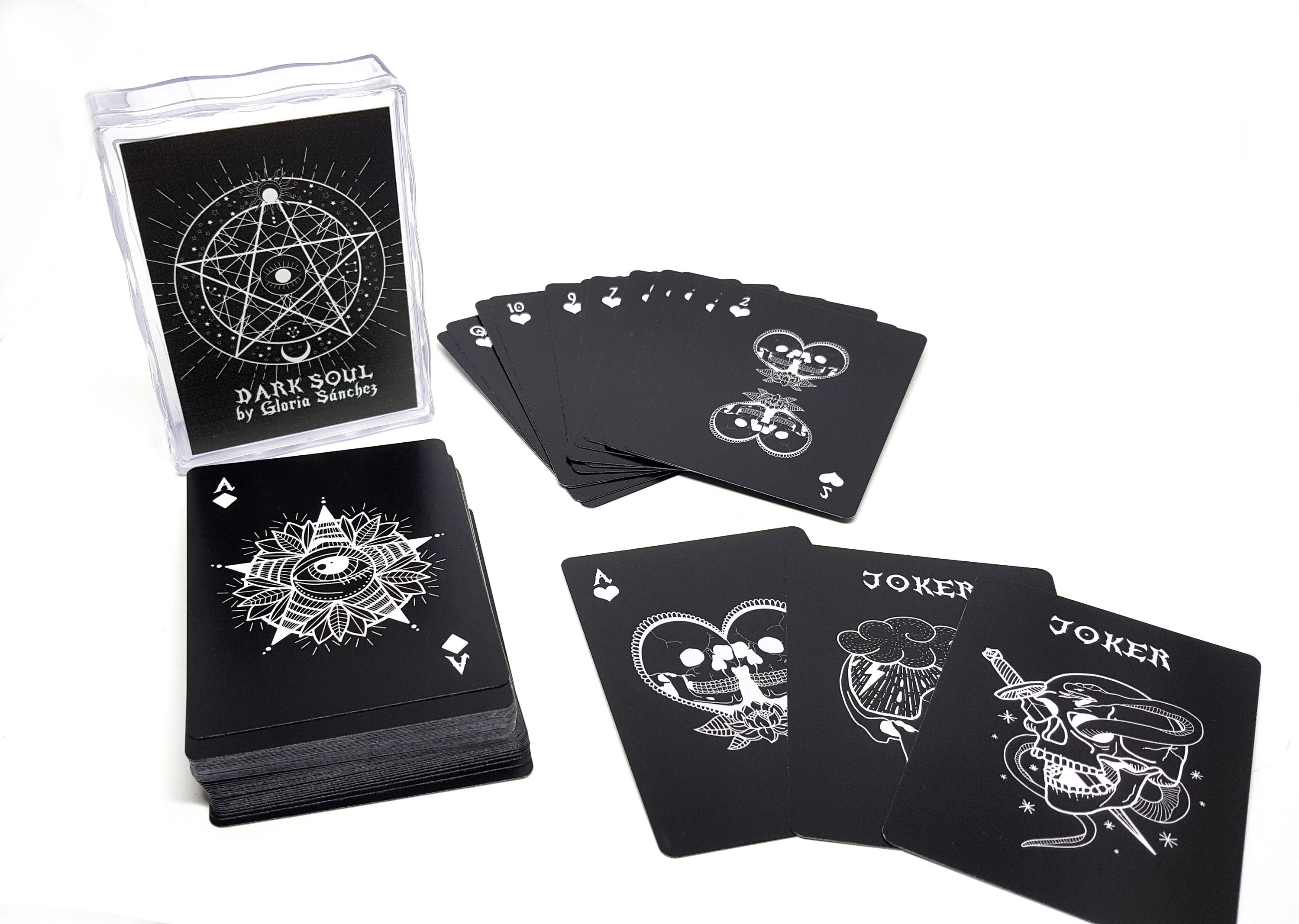 Unique Black and White Playing Cards for Collectors and Creators