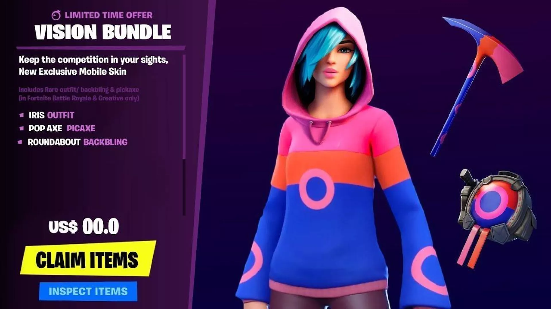 Download the Iris Pack for Fortnite: New Skin, Back Bling, and More