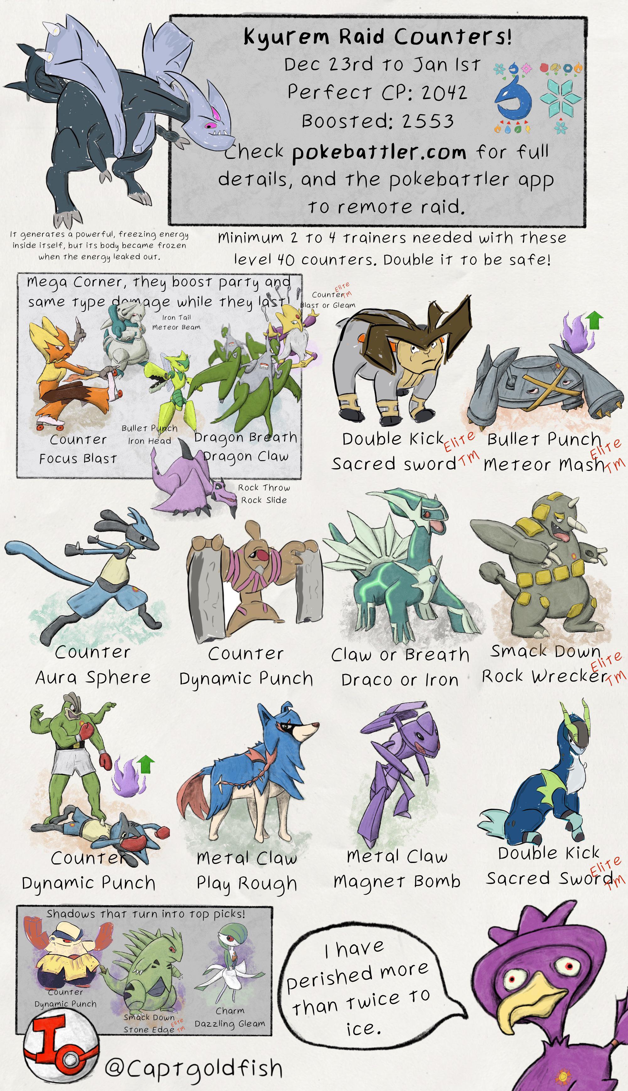 Best Kyurem Raid Counters in Pokémon GO: Top Pokémon to Defeat Kyurem