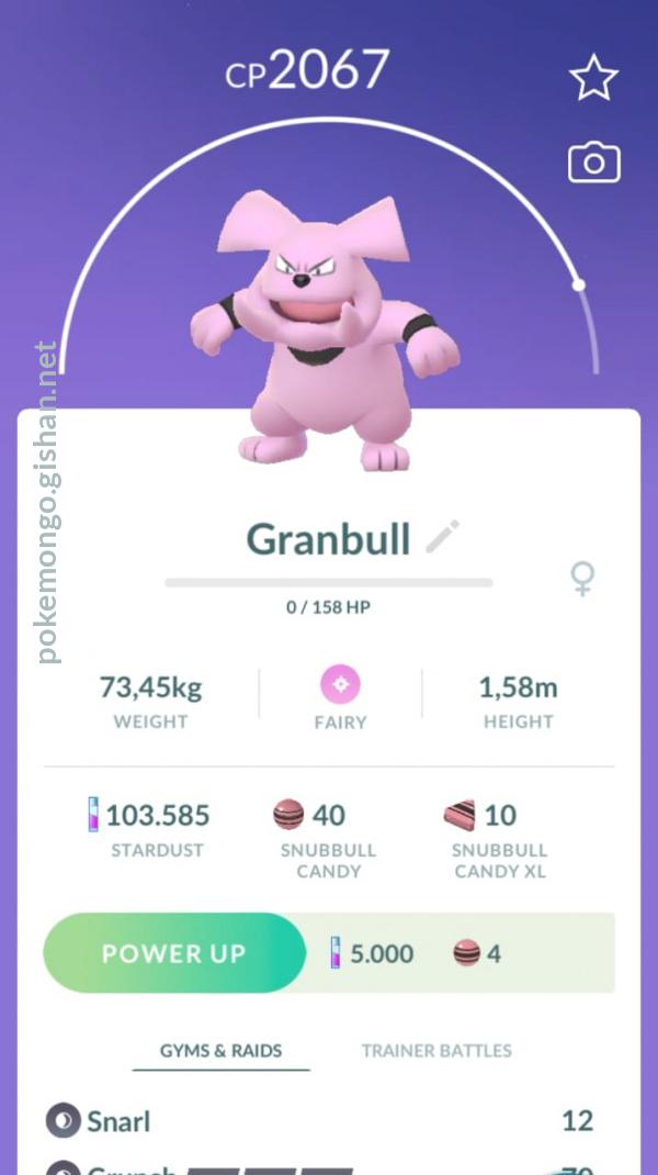 Whats the Pokemon Go Granbull Best Moveset? Find Out Here!
