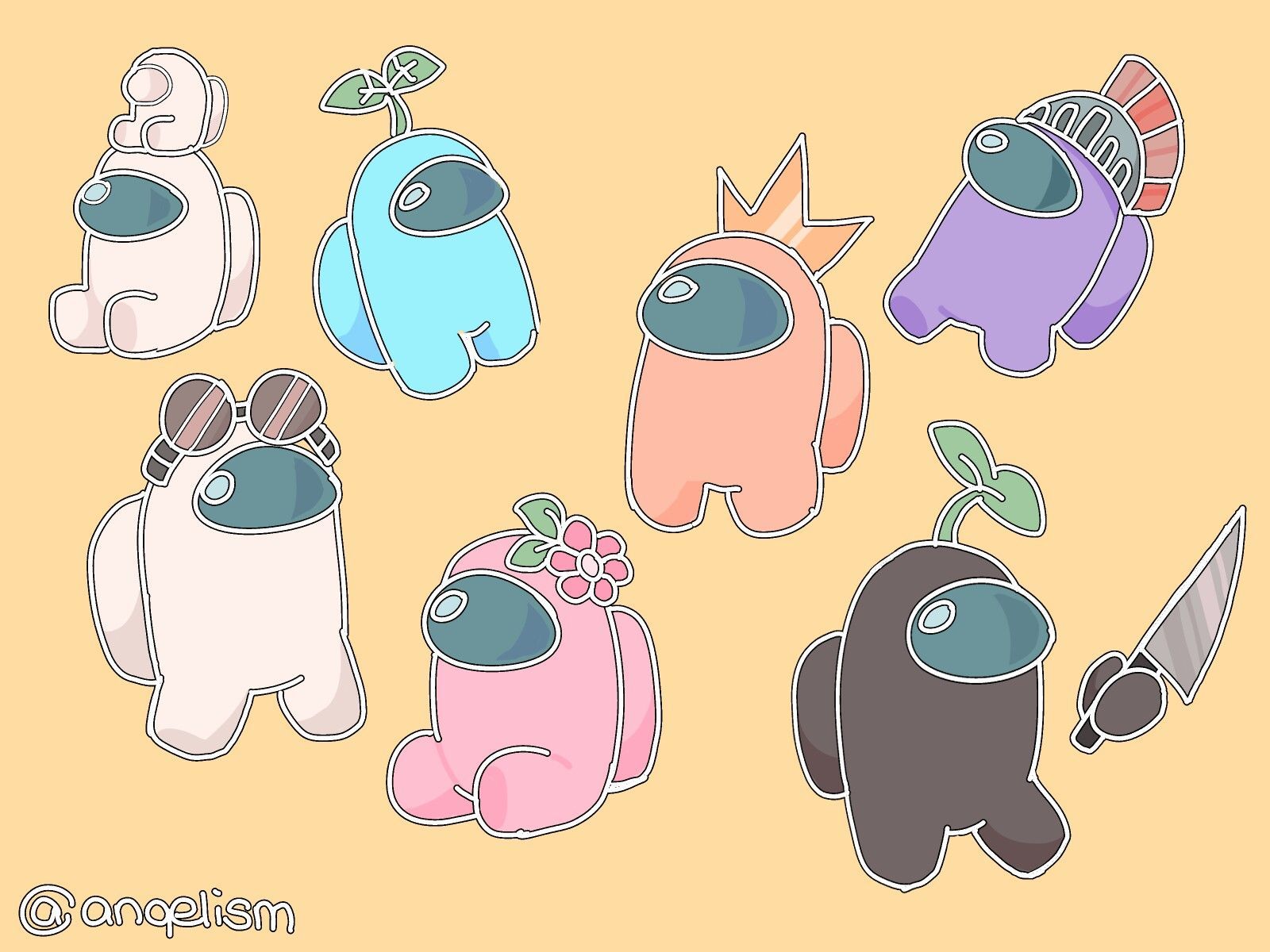 Among Us Wallpaper Cute: Download the Most Lovely Pictures for Your Desktop