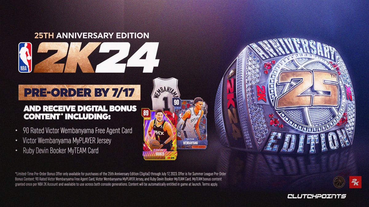 NBA 2K24 25th Anniversary Edition Price: Here are the Pre-Order Bonuses and Where to Buy It.