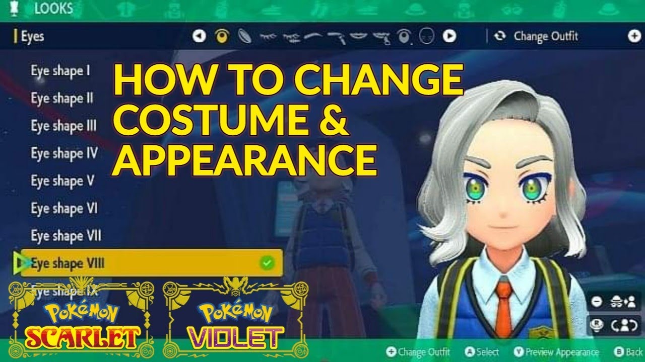 Change eye color in Pokemon Violet: Quick tips for character customization!