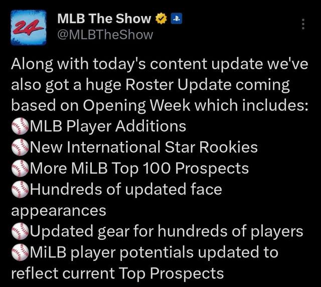 Dont Miss Out on mlb the show roster update today: See the Full Details