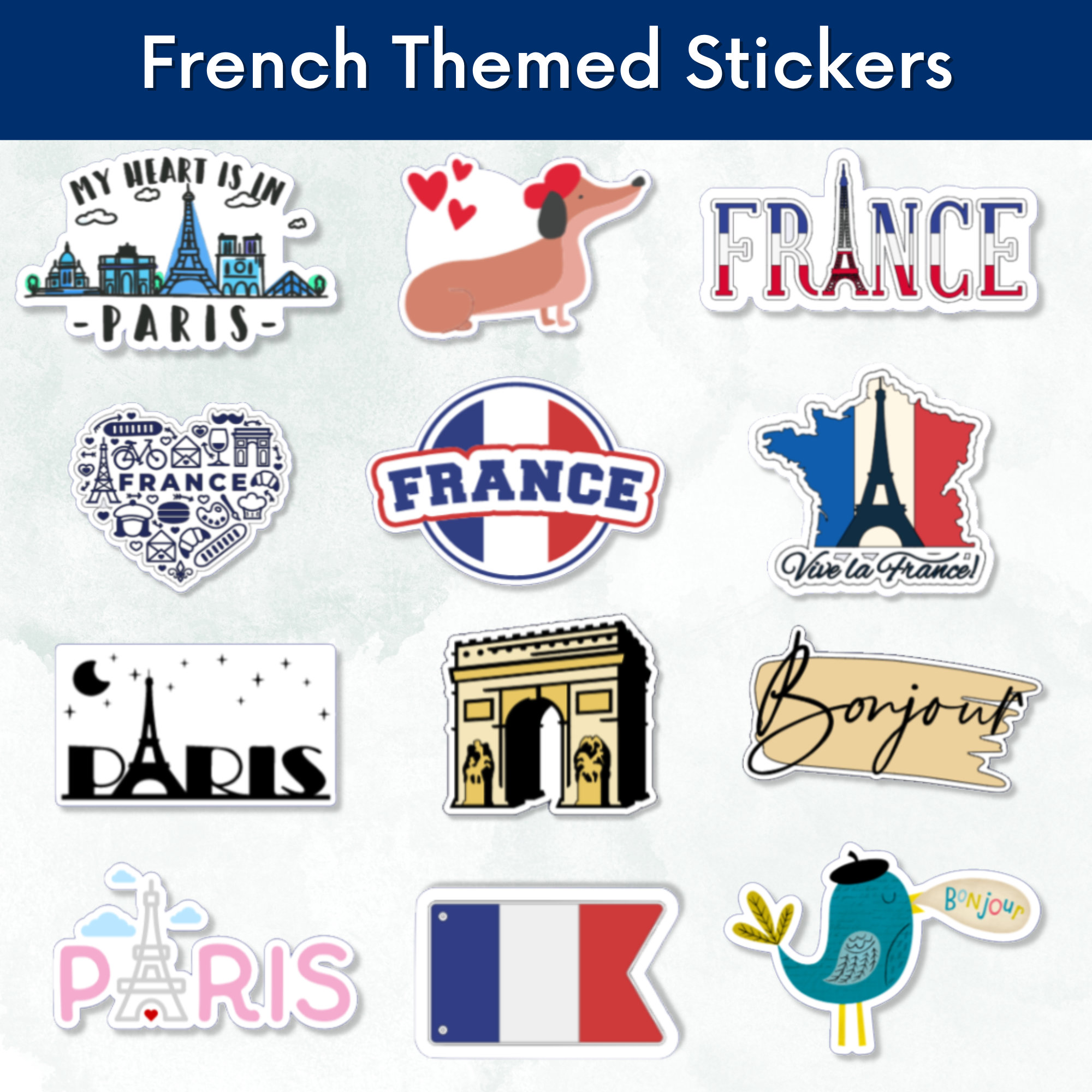 Paris Stickers: Decorate Your Stuff with a Touch of France.