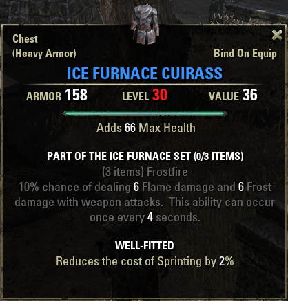 ice furnace set eso: The best weapon and armor set!