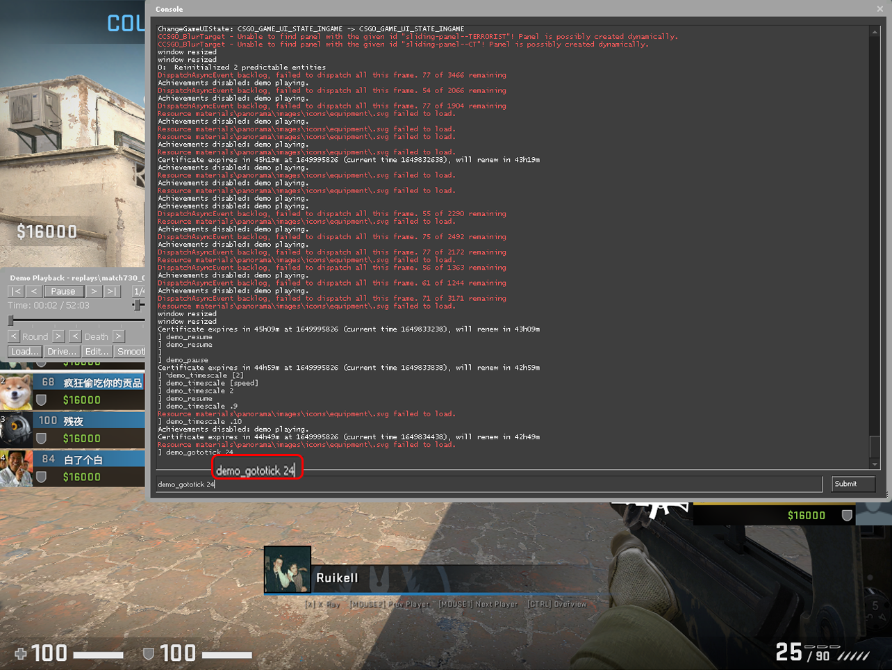 csgo replay commands