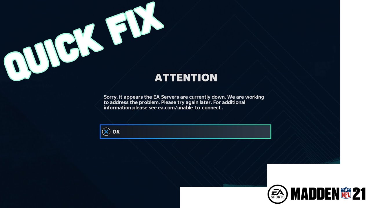 Madden 21 Servers: Connection Issues? Heres a Quick Guide to Fix Your Online Gaming Problems Today!