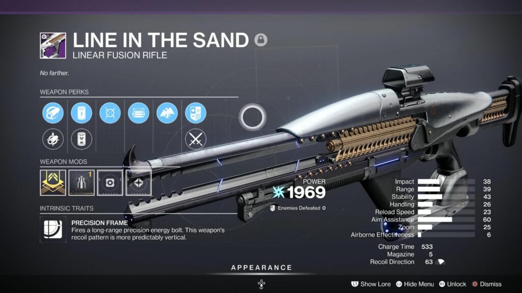 Best Line in the Sand PvE God Roll? We Break It Down!